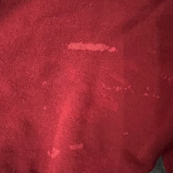 Vintage Top Stitch Grandma Burgundy Wine Sweatshirt Rain or Shine 1X XL Cottage - Picture 8 of 8